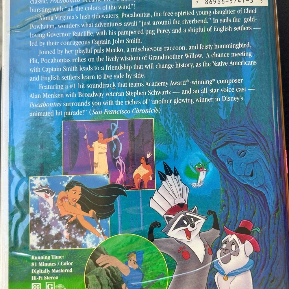 Disney Pocahontas VHS movie